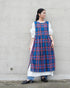 <販売開始 9月19日 金曜日 21:00 〜> INDIGO Tartan Apron Dress / Red・Blue